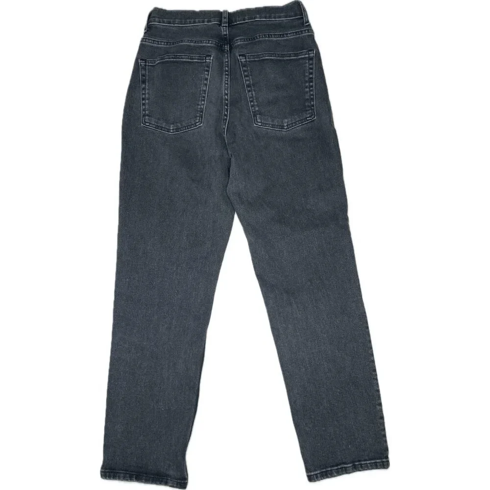 Everlane Women’s Ankle Jeans Black High Waist Straight 28 - Picture 3 of 8